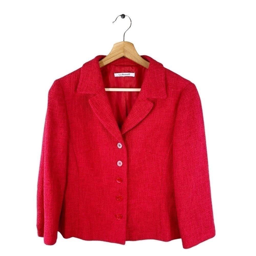 LK Bennett Red Tweed Blazer